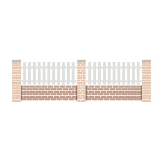 Barbat - clôtures en pvc - sothoferm - avec lames ajourées verticales de 80 x 28 mm et de traverses de 40 x 40 mm_0
