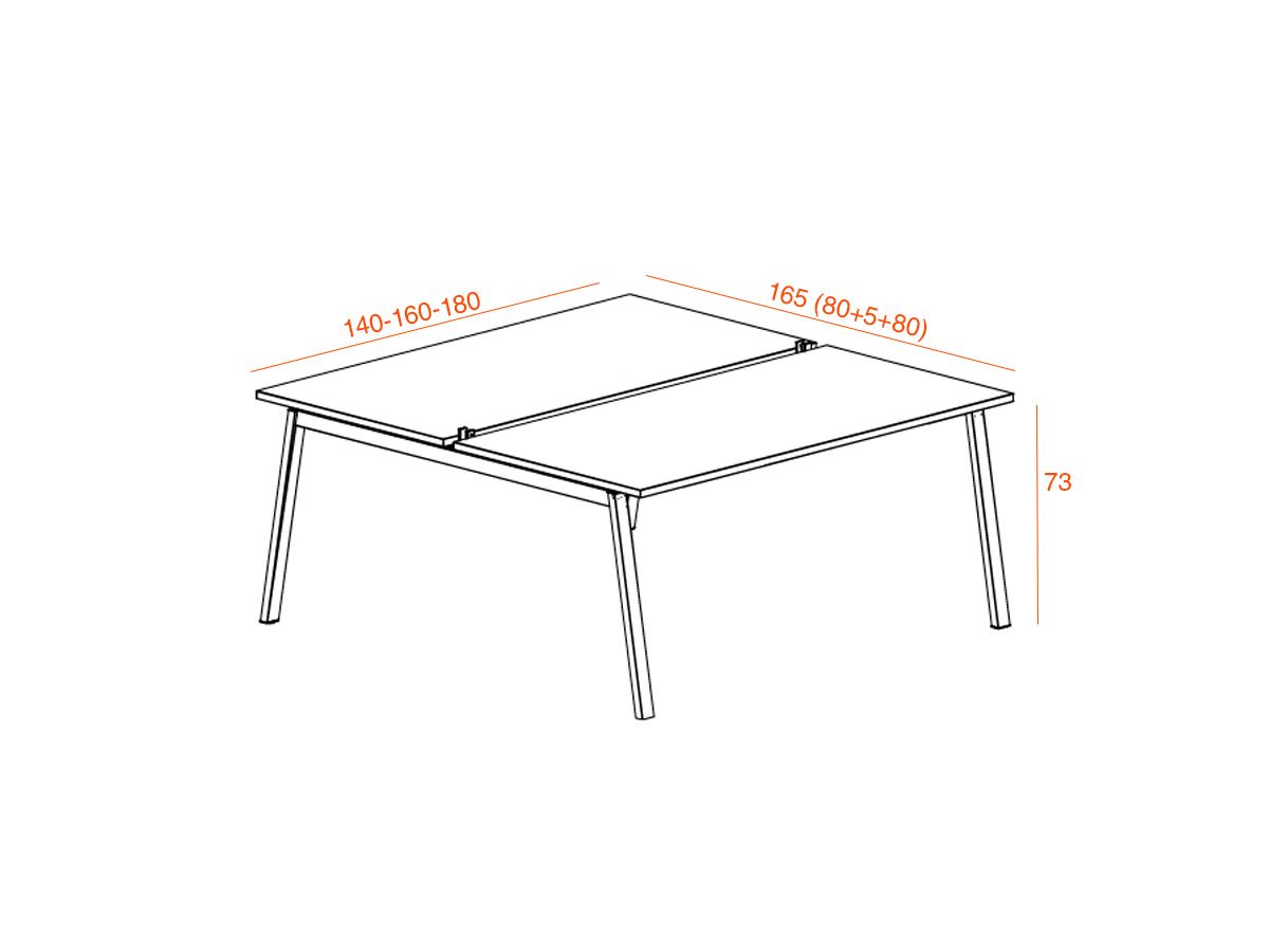 Bureau bench 2 personnes arken wood_1