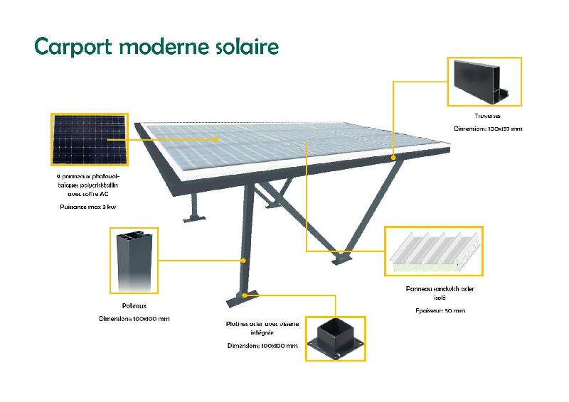 Carport solaire moderne - 5000 / 3200_1