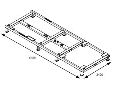 Combiné 3F pour machines à palettes - Platon - Poids : 2285 kg - Dimensions palettes jusqu'à 1400x1300 mm_1
