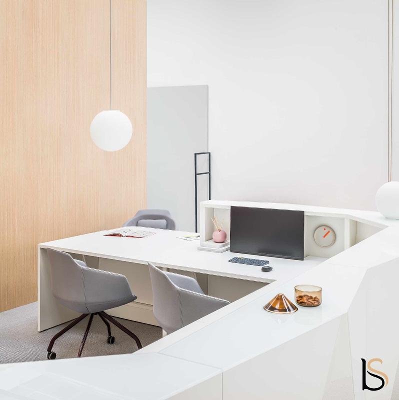 Grande banque d'accueil lumineuse Alpa - MDD - Blanc brillant, Droite_1