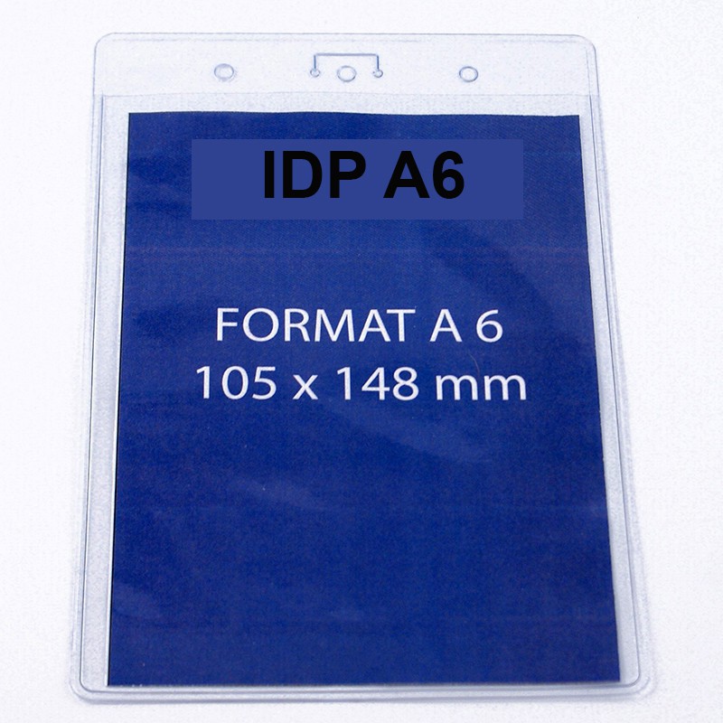 Porte-badge éco-responsable A6  idéal pour les événements sportifs, sponsoring et  presses - Reference : IDPA6-ECO_1