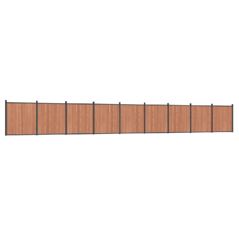 Vidaxl panneau de clôture marron 1564x186 cm wpc 3282806_1