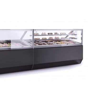 Vitrine à pâtisseries avec réfrigération ventilée avec évaporateur à ailettes - millennium pastry st isa_1