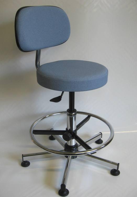 19d - Tabourets avec dossier réglable et assise épaisse en vinyle supérieur classé non feu M1_1