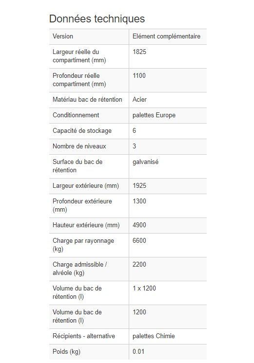 266267W - Rayonnage pour palettes PR 18.37 - 6 palettes EURO ou 3 palettes chimie - Élargissable par éléments complémentaires_1