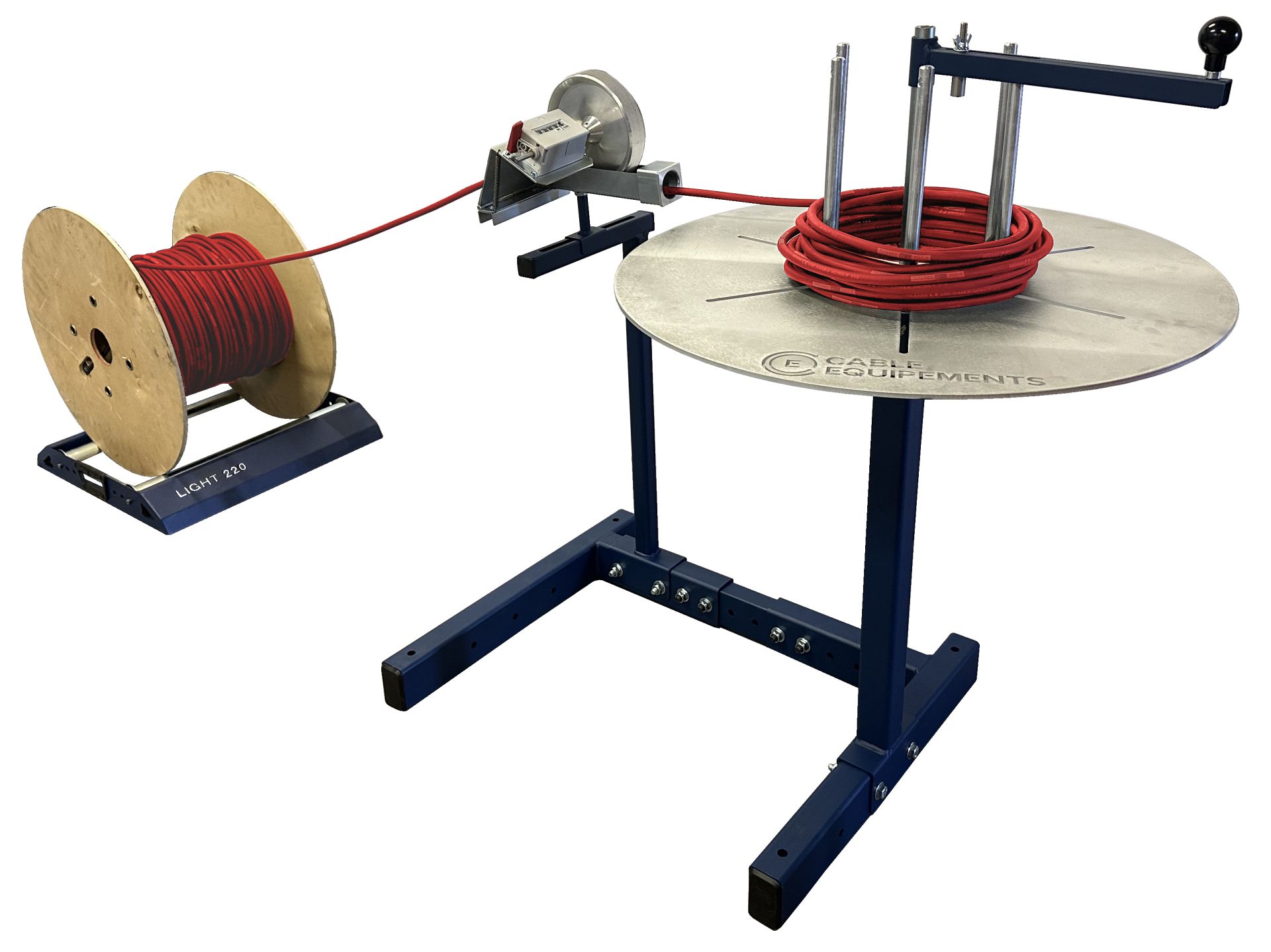 Enrouleur manuel SPIRO - Gamme complète pour fils et câbles avec options métreuses et roulettes_1