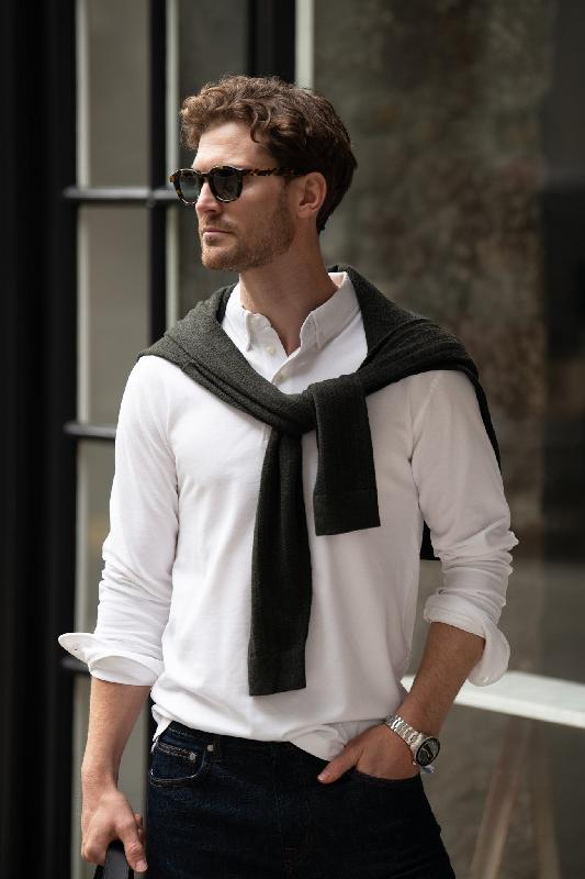 Polo homme à manches longues - Carlington Homme - Blanc - Nimbus_1