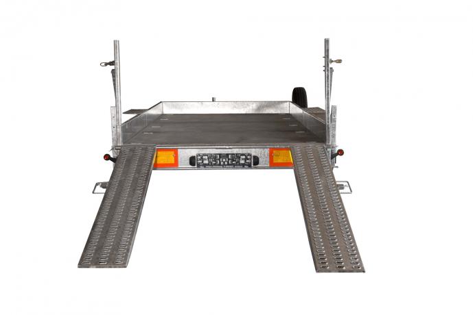 Remorque porte-engins BORO K-4027 - 2,7T, 5,75m, 2 essieux freinés - Châssis galvanisé_1