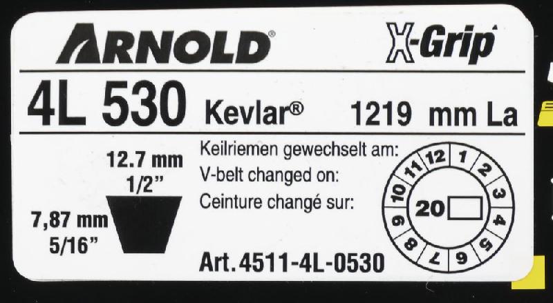 Courroie trapézoïdale X-Grip V - Type 4L530_1