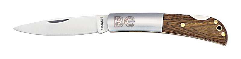 Couteau en inox avec revêtement bois - Couleur marron - Poids 66.67g_1