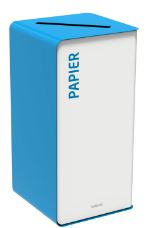 Borne de tri sélectif 40L sans serrure - intérieur - façade blanche - Cubatri_1