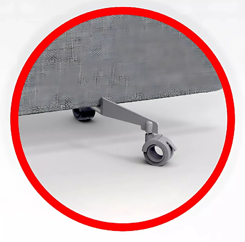 Cloison panneau acoustique vertical sur pieds hauts à roulettes So Oviedo_1