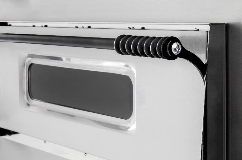 Four à pizza électrique 8 pizzas Ø35 cm - 2 chambres - plan de cuisson en pierre réfractaire - support non inclus_1