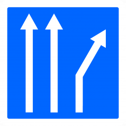 Panneau indication C24b - Voies affectées (3 lignes) - WP Signalisation - Recyclable et éco-responsable_1