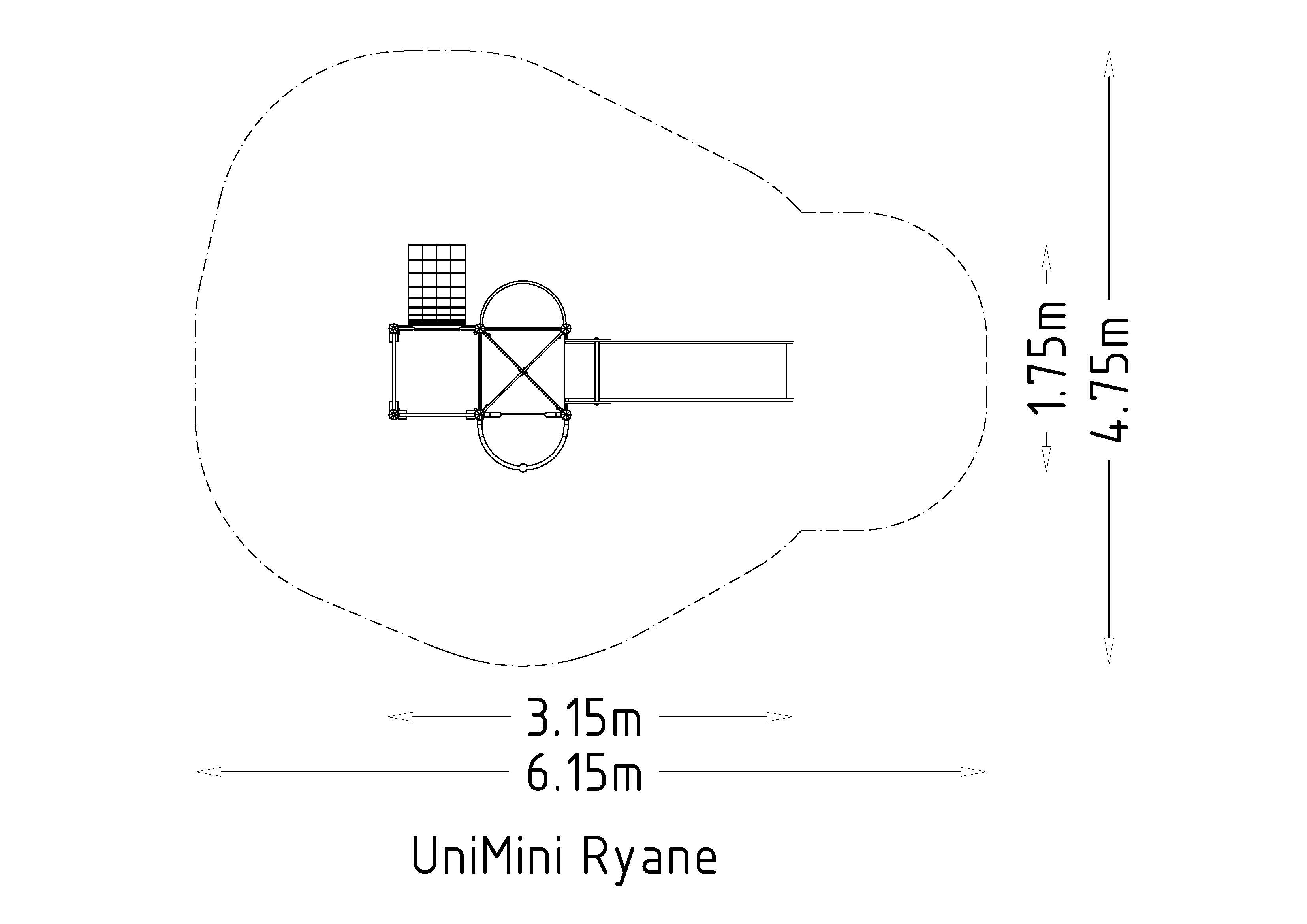 Structure multi-jeux Unimini Rya Hags - Pour enfants de 3 à 5 ans - Dimensions 3150x1750x3120 mm_1