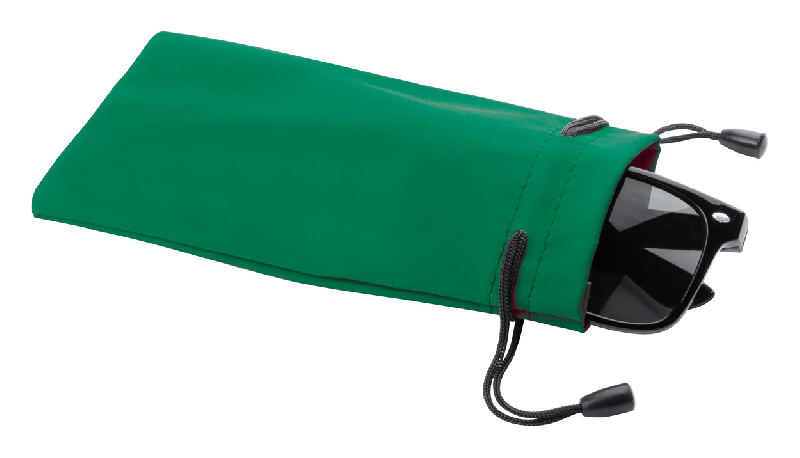 Pochette pour lunettes en polyester - couleur verte - 7g_1