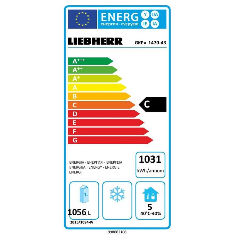 Armoire positive GN2/1, 2 portes, 1361L, sur roulettes, série Performance LIEBHERR_1