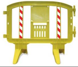 Barrière de chantier REPER - Urbaine polyvalente - Légère et personnalisable - L=1,25m - H=1m - Polypropylène - 7kg_1