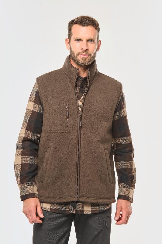 Bodywarmer polaire unisexe avec intérieur sherpa - Réf: WK610_1