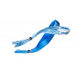 Bracelets Textil'pass - bille chromée coulissante - polyester satiné - 15 x 320 mm - personnalisable_1
