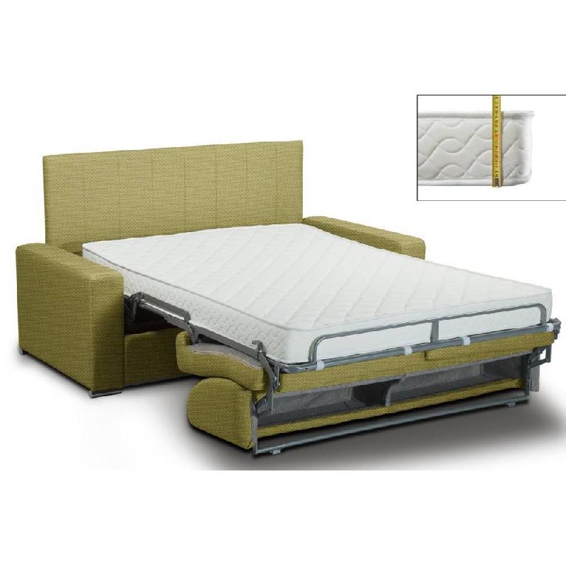 Canapé-lit express Deauville - lattes 120 cm - matelas 16 cm - tête de lit intégrée - vert lime_1