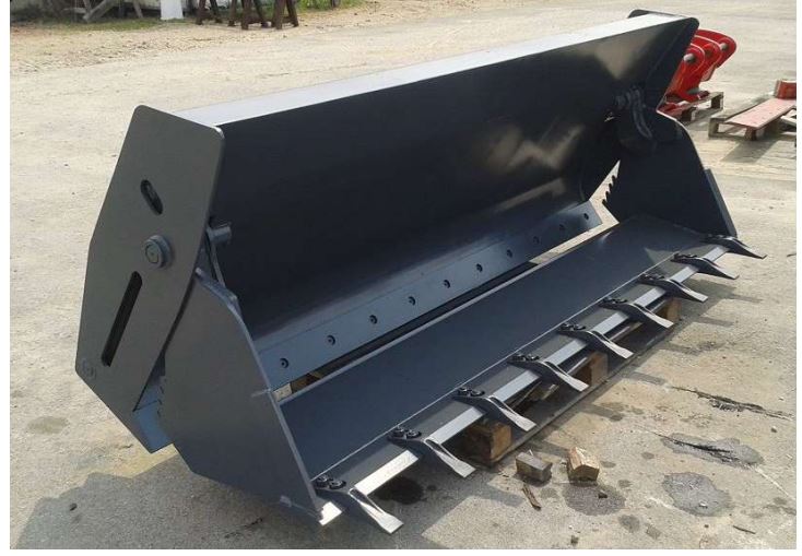 Godet 4 en 1 polyvalent et robuste conçu pour les travaux d'opération de chargement, de préhension de roche_1