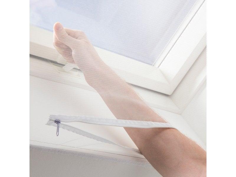 Moustiquaire pour fenêtre de toit 150x180 cm - Polyester blanc - Recoupable_1