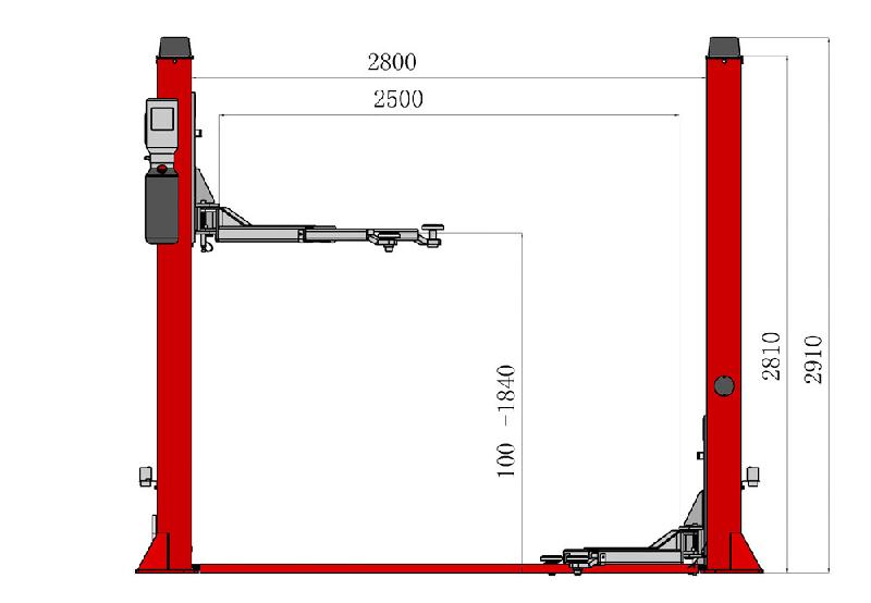 Pont élévateur 2 colonnes 4t  - Déverrouillage automatique - 220 V_1