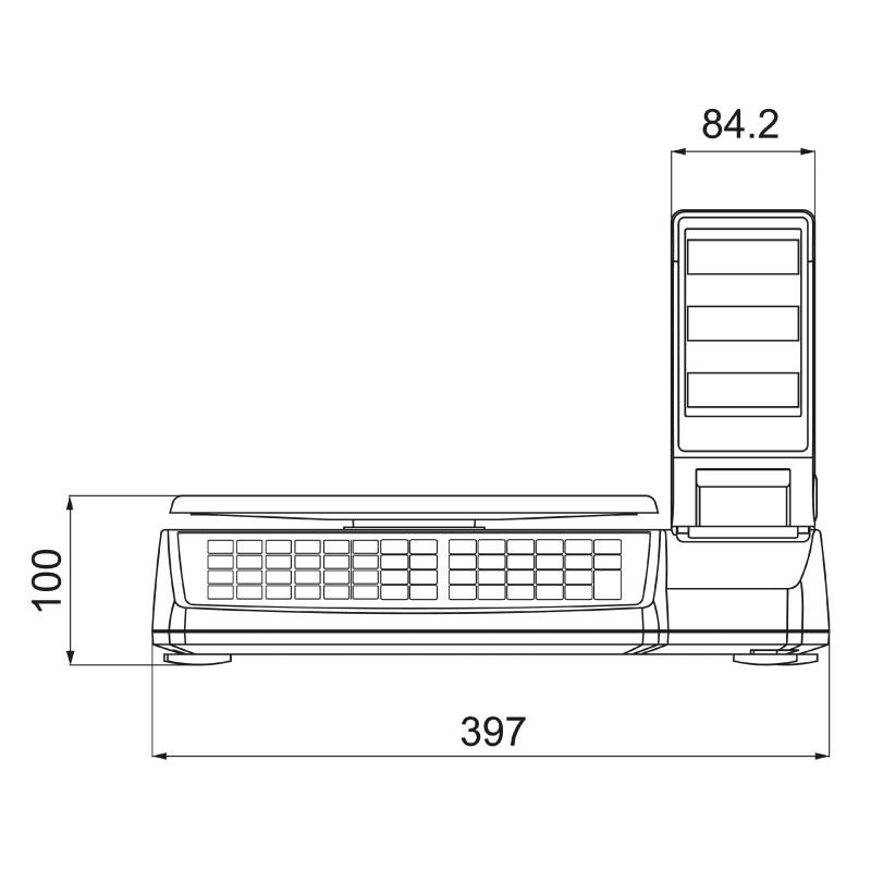 RM-50 - Balance commerciale portable avec imprimante intégrée - DIGI France - 2/30kg_1