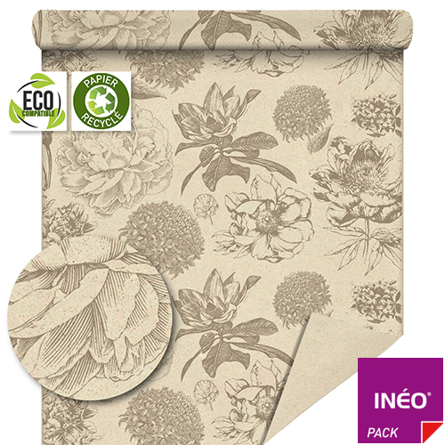 Rouleau papier écologique Grass Paper 80g Marsala 70cm x 50m - plusieurs couleurs disponibles - rouleau personnalisable_1