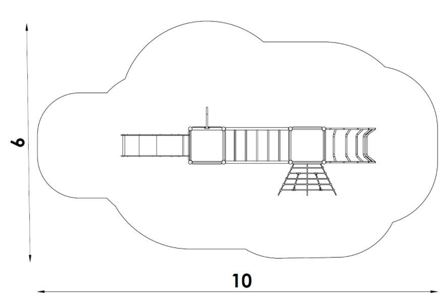 Toboggan multi tours Cordage & Escalade - Aire de Jeux conforme EN1176 - Acier inoxydable - Référence BT11597_1