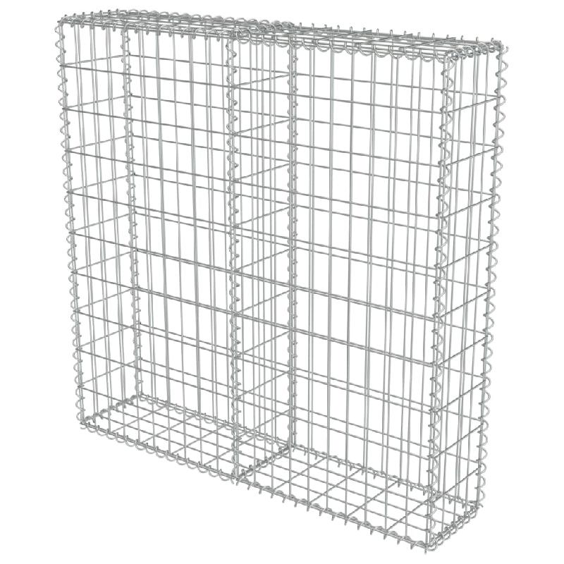 Vidaxl mur à gabion avec couvercles acier galvanisé 100x20x100 cm 143578_1