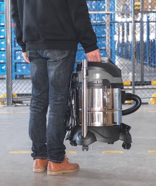 Aspirateur eau et poussière 20L - 230V 1200W - Cuve métallique, décolmatage, souffleur - Réf. 50004_1