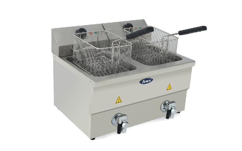 Friteuse électrique avec vidange 2x08L ATEF-08L-2 Atosa_1