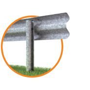 Glissière de sécurité H2-W5 2 ondes - Marcegaglia Buildtech - hauteur hors sol 850 mm en acier galvanisé_1