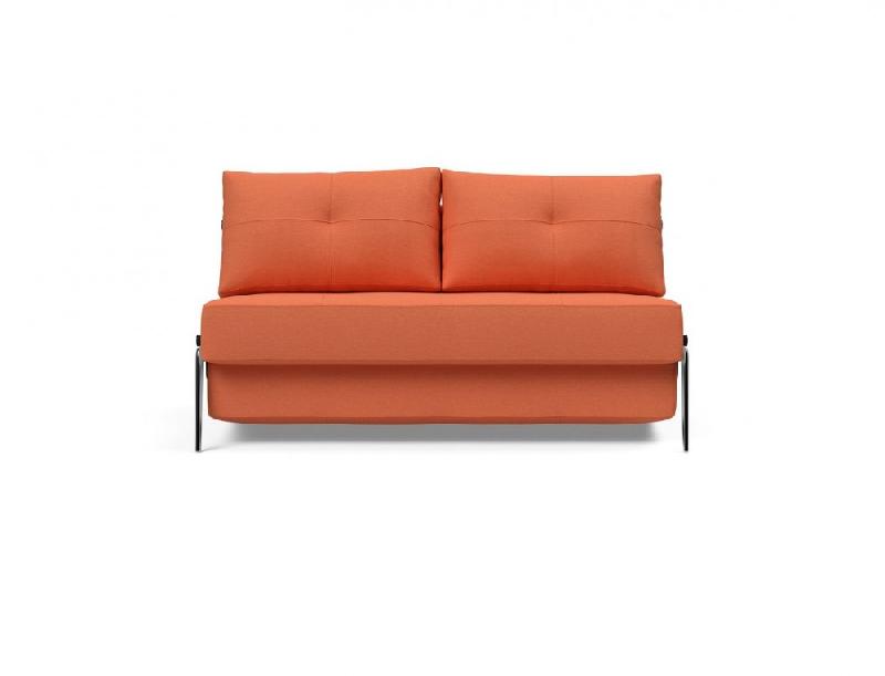 INNOVATION LIVING - Canapé design convertible Cubed 02 Alu 200x140 cm - Tissu rouille Argus_1