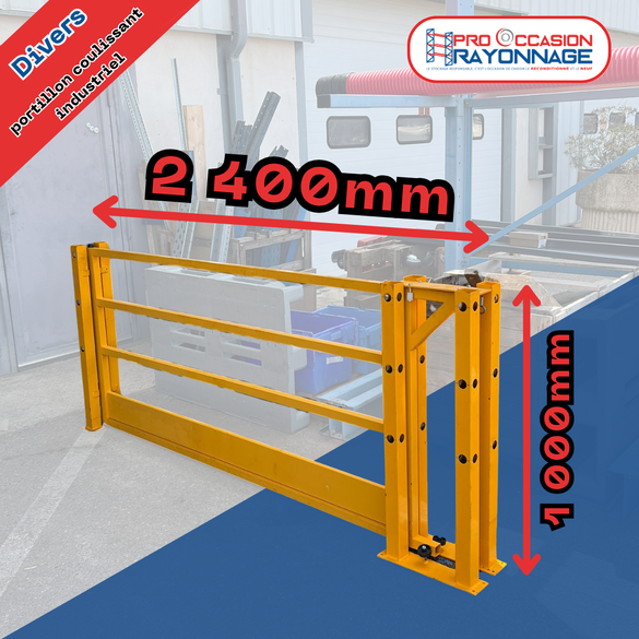 Portillon coulissant industriel pour mezzanine_1