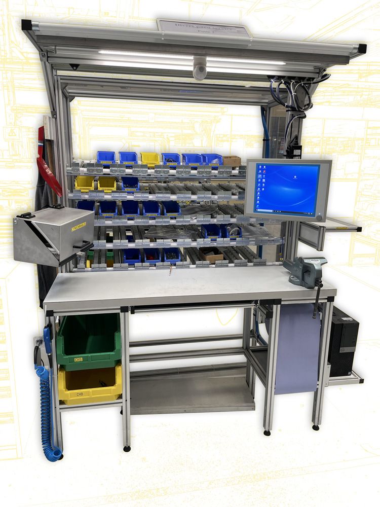 Poste de travail sur mesure à châssis en profilé 45x45 ou 40x40_1