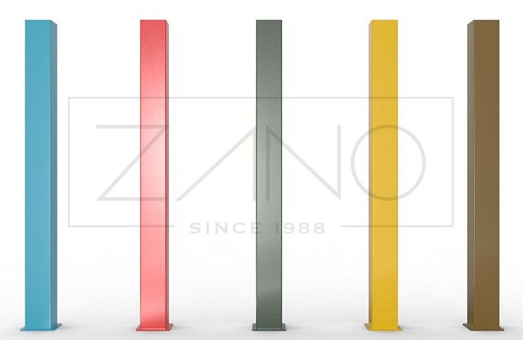 01.088.Sn - Potelets fixes Zano - Acier noir ou inoxydable - Hauteur 100 cm - Poids 6 kg_1