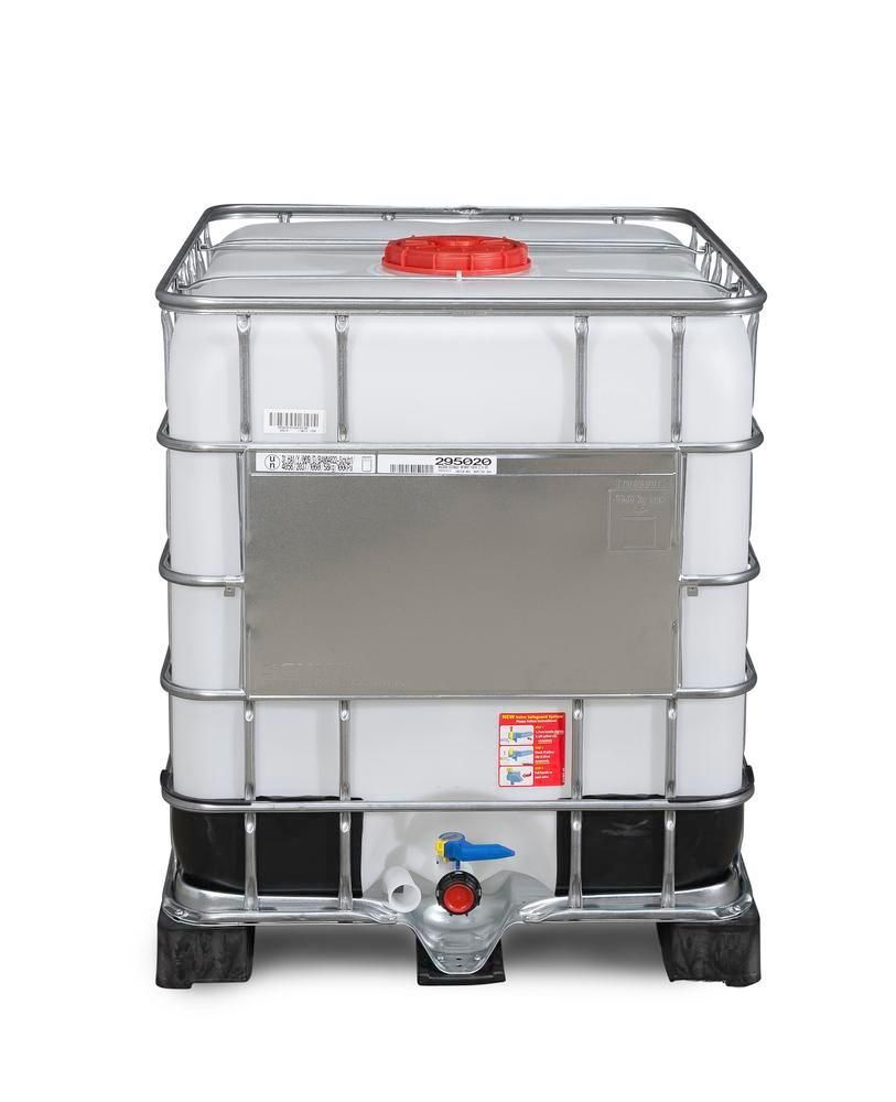 266168w - Cuve IBC produits dangereux - 1000 litres - Palette PE - Ouverture DN 225 - Sortie DN 50 - Certification UN 31HA1/Y_1