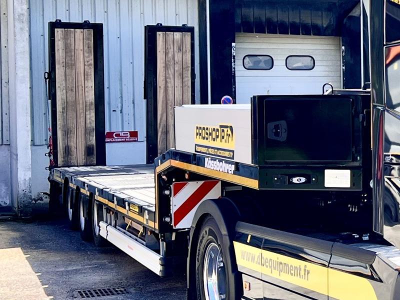 Remorque porte engins extensible jusqu'à 4,5 mètres