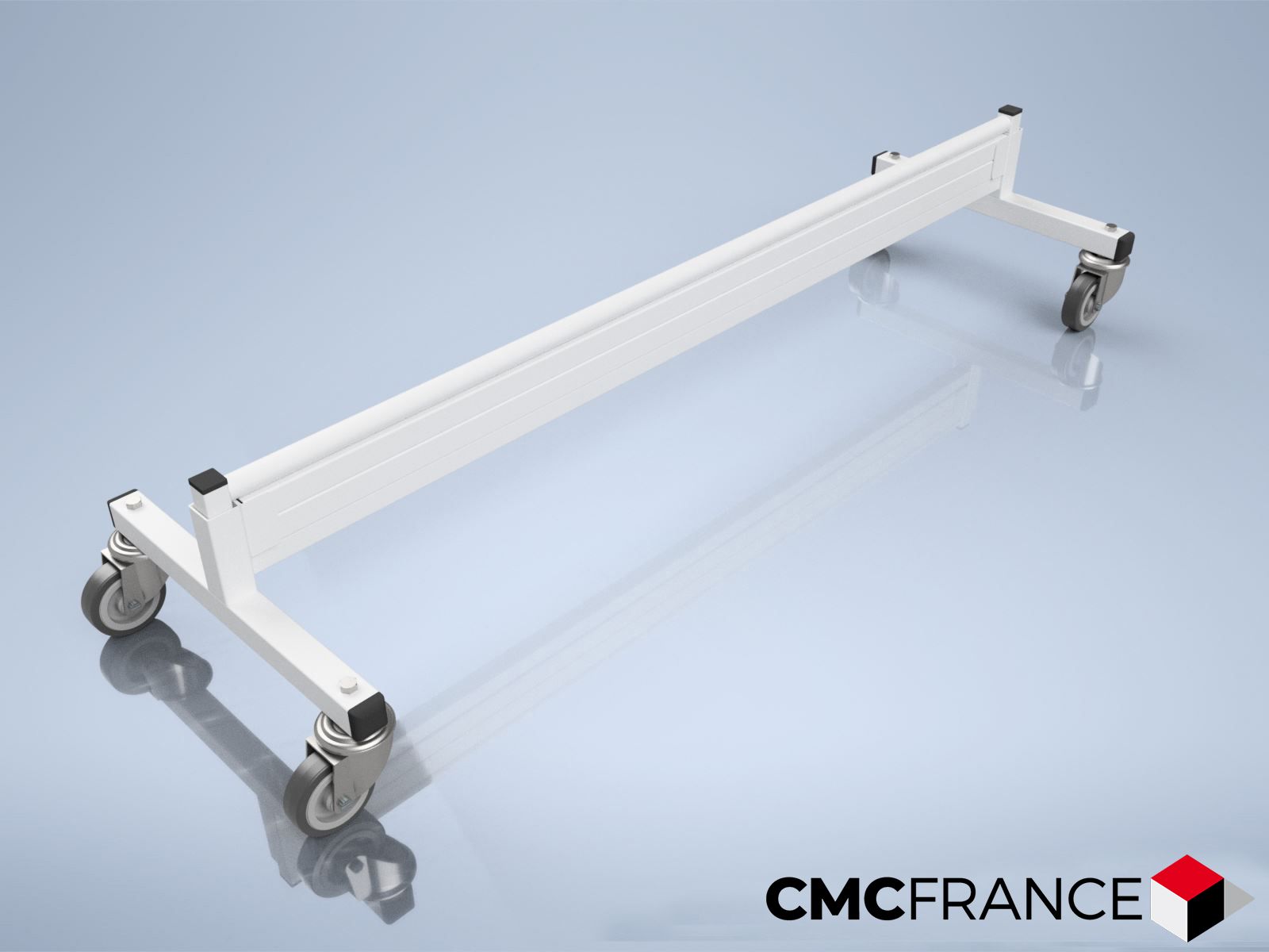 Portant à roulettes emboîtable - barre démontable - 1610 mm x 520 mm - robuste et fonctionnel_1
