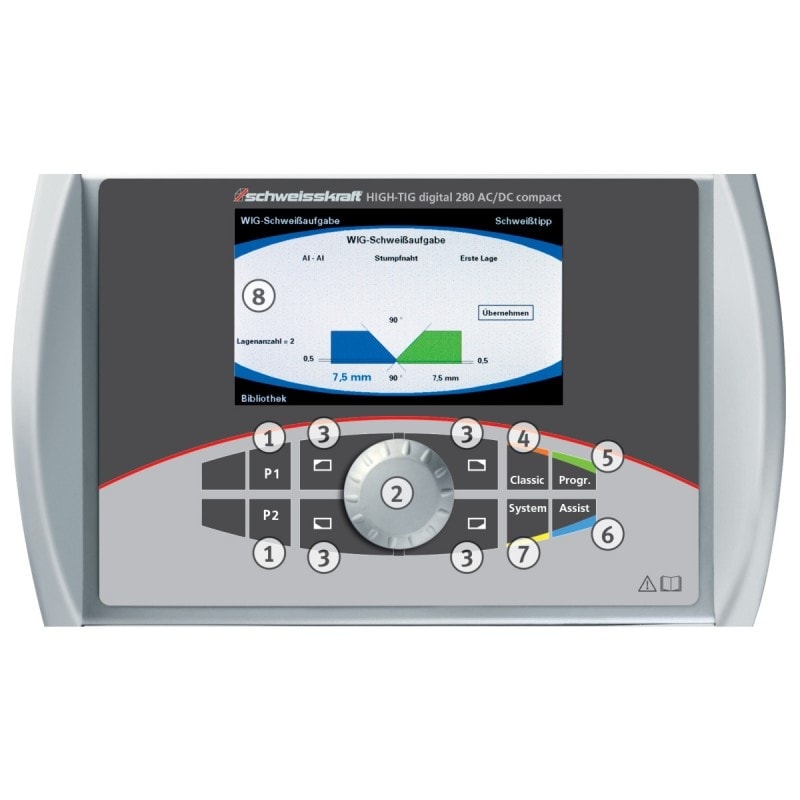 Poste à souder professionnel Schweisskraft HIGH-TIG digital 280 AC/DC COMPACT - Refroidissement par eau - 1084428_1