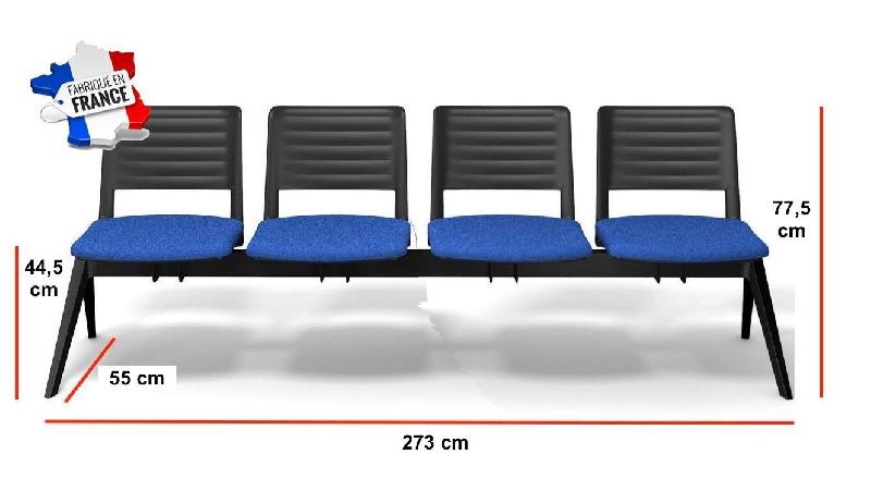 Poutre d'accueil mixte Smash - Sokoa - 4 places, Gris foncé_1