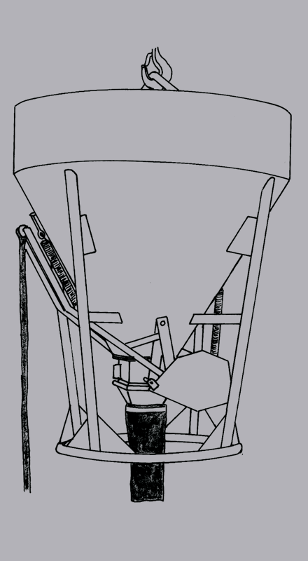 Bennes à béton 1010 à tuyau central - Cylindro-conique - IMER ou ORU_1