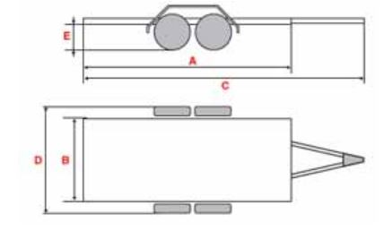 Remorque porte-voiture ECIM PVB 200 - roues extérieures, PTC 2000 kg, avec option treuil et support de treuil_1