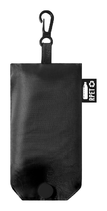 Sac shopping pliable en RPET recyclé - 26g - Couleur noire_1