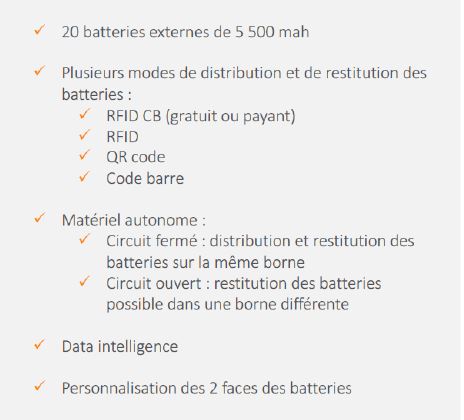 Borne de distribution de batteries externes et de restitution - Capacité 20 batteries de 5 500 mah - Mobility 20_1