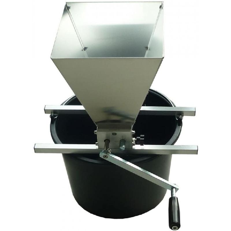 Moulin à malt à rouleaux ajustables en inox - entonnoir 5L - capacité 50 kg/h_1
